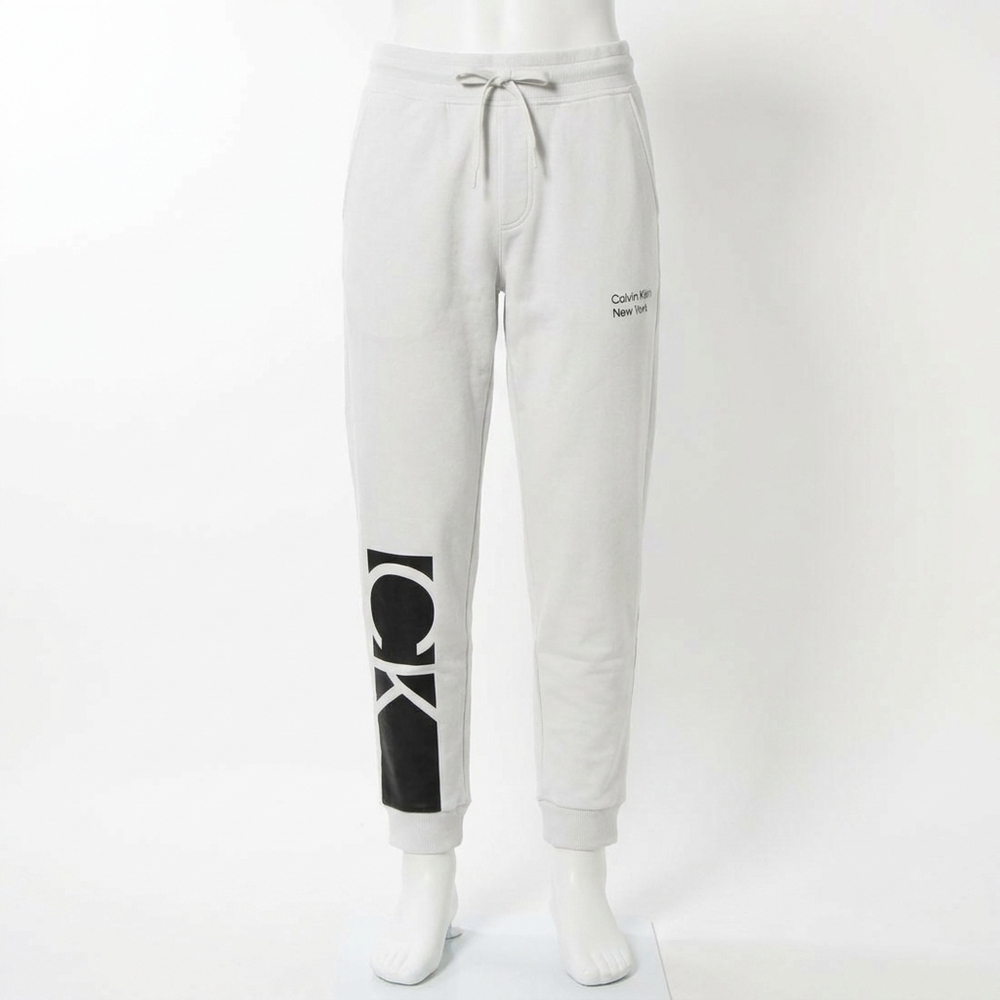 NEW CALVIN KLEIN men's graphic fleece jogger in glacier grey